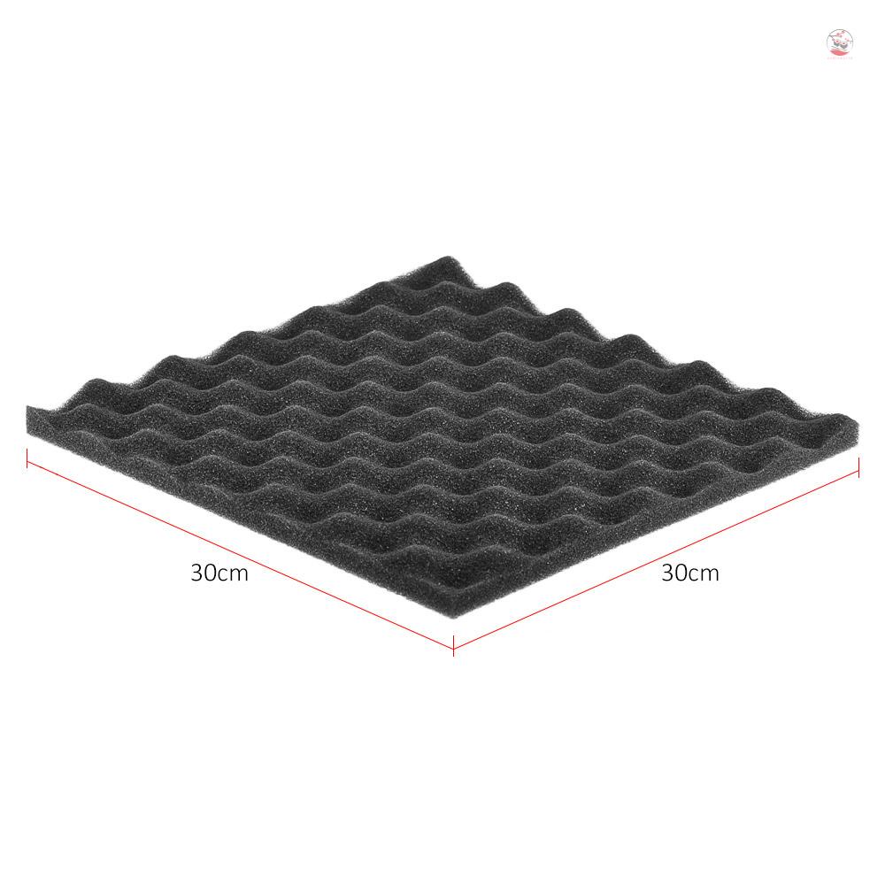 Set 36 Miếng Xốp Cách Âm 30 * 30cm / 12 * 12in Màu Xám Đậm Chuyên Dụng Cho Phòng Thu Âm