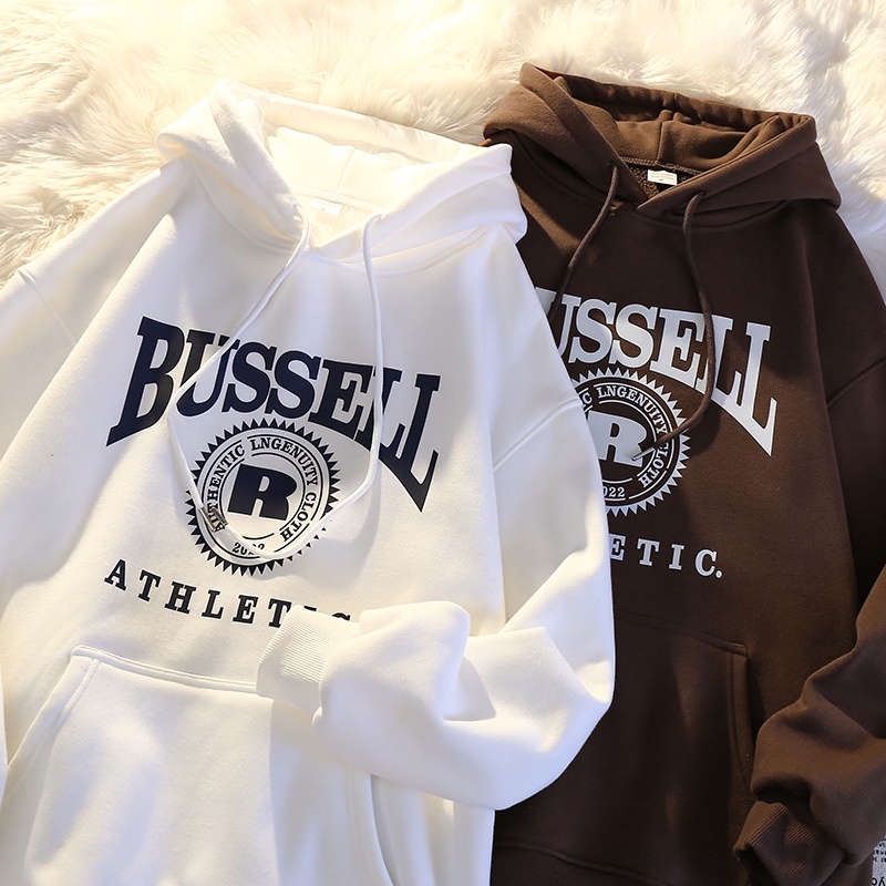 Áo Khoác hoodie Tay Dài In Chữ Thời Trang Đường Phố hip hop Đường Phố Mỹ Dành Cho Nam Cỡ Lớn