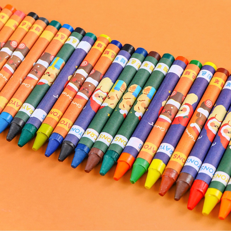 Màu Sắc Bút Chì Màu Vẽ Tranh Sơn Dầu Họa Tiết Giáng Sinh Màu Hồng Sáng Tạo Thích Hợp Làm Quà Tặng