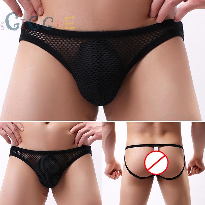 Mens Briefs Elasic Low rise Sexy Bulge pouch Jockstrap Thong Underpants Mens