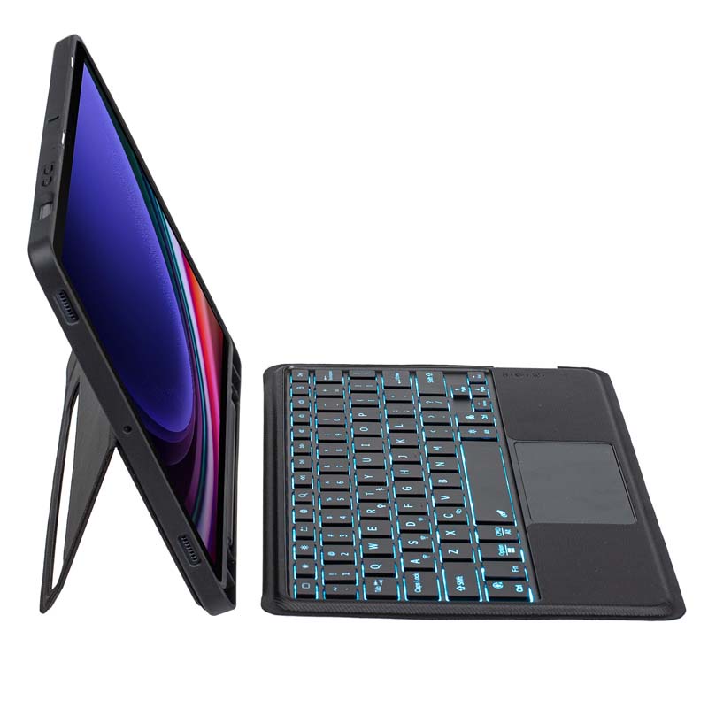 Bàn phím đèn nền TouchPad có hộp đựng ma thuật cho Samsung Tab S9 FE Plus 2023, Vỏ bàn phím cho Galaxy Tab S8 Plus / S7 FE / S7 Plus, Tab A9 Plus, Tab S9 Plus, S6 Lite, Tab A8 2022