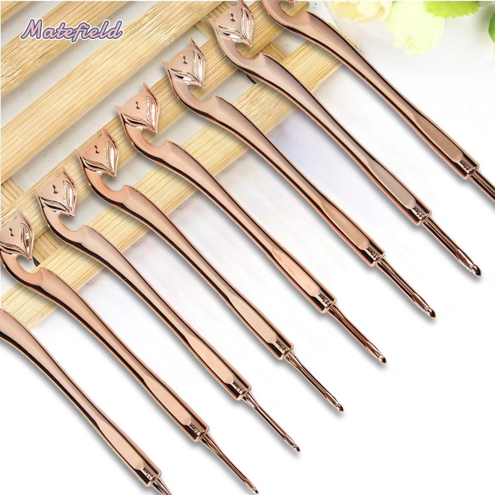 Bộ 8 Kim Đan Móc Len Hình Cáo Vàng diy