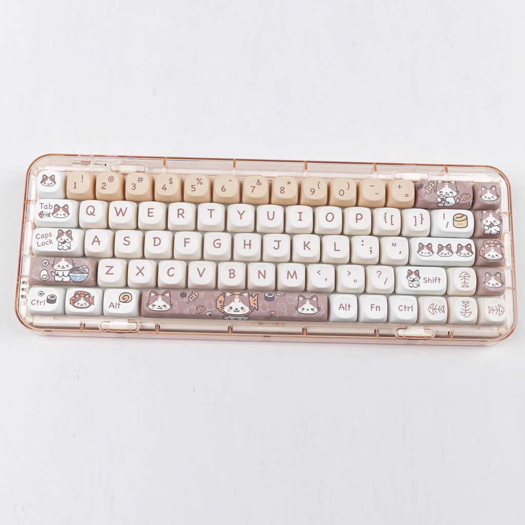Bộ Sản Phẩm Bàn Phím Cơ 142 Phím Hình Mèo