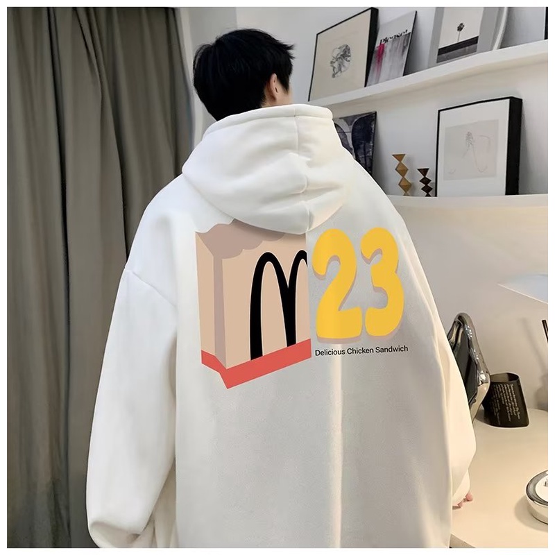 Áo hoodie nam big size M-8XLÁo Khoác hoodie Nhung Dày Tay Dài Dáng Rộng In Chữ Kiểu vintage Mỹ Thời Trang Mùa Thu Cho Nam