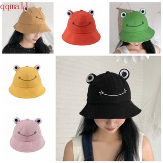 Nón Tai Bèo Chống Sương Mù Thêu Hình Con Ếch Đáng Yêu