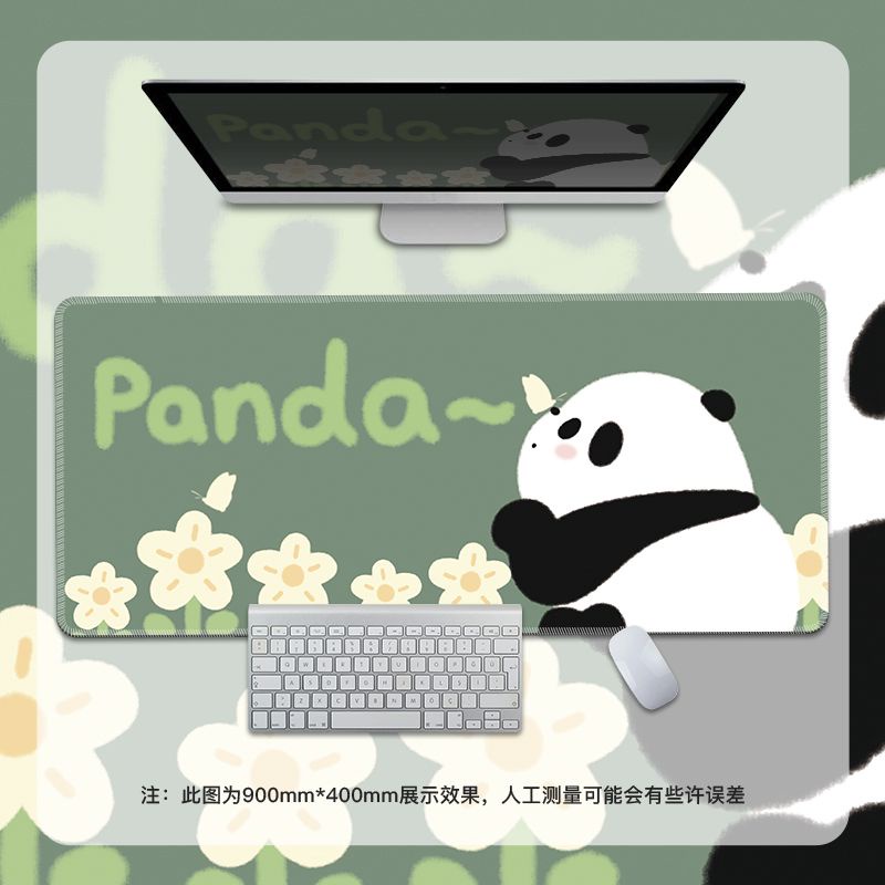 Dễ Thương Tấm Lót Chuột Và Bàn Phím Máy Tính Hình Gấu Trúc Chống Trượt