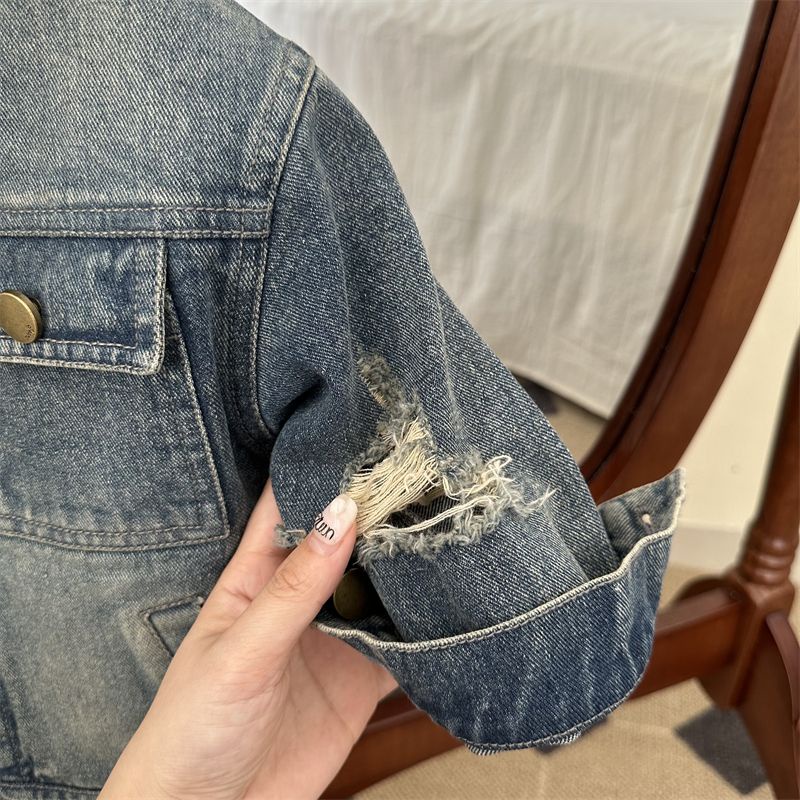 Hàng Mới Về Mới Áo Khoác denim Thời Trang Dành Cho Bé