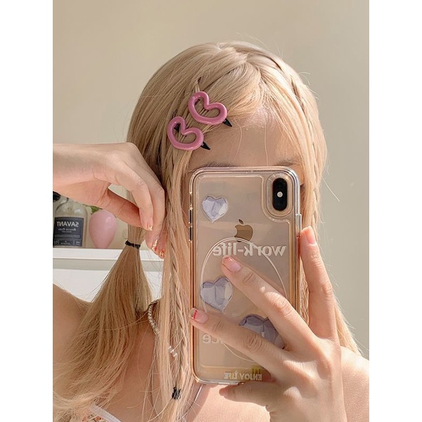 Kẹp Tóc Hình Trái Tim Phong Cách Pháp Cho Nữ