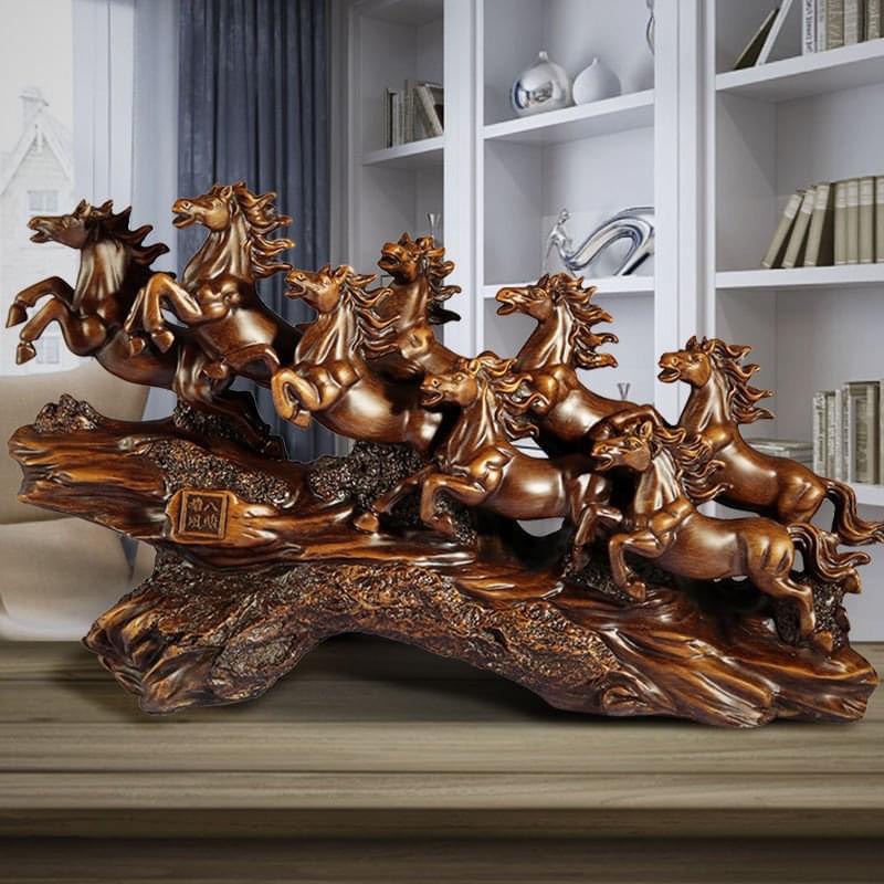 Tượng Gỗ Mã Đáo Thành Công Kích Thước 50*15*30cm Nặng 4,5kg