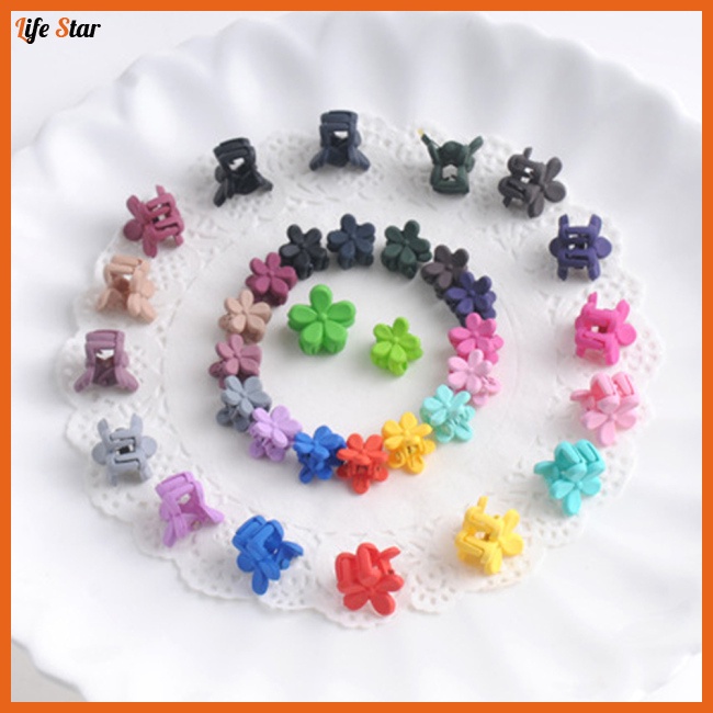 Kẹp Tóc Màu Trơn Chống Trượt Hình Hoa Hoạt Hình Dễ Sử Dụng