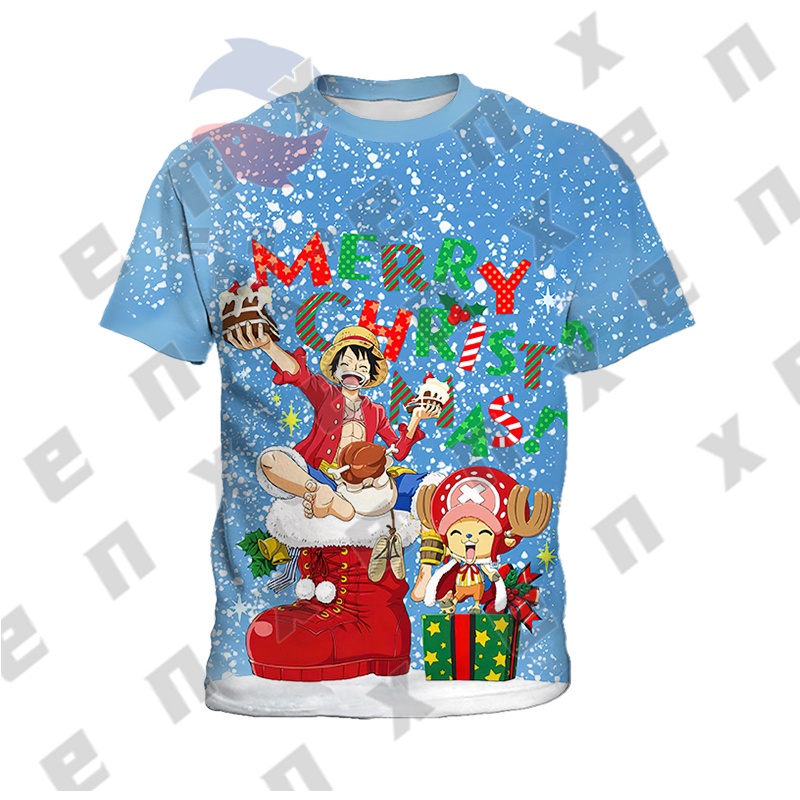 One Áo Thun Tay Ngắn In Hình Giáng Sinh 3d Thời Trang Nam Nữ