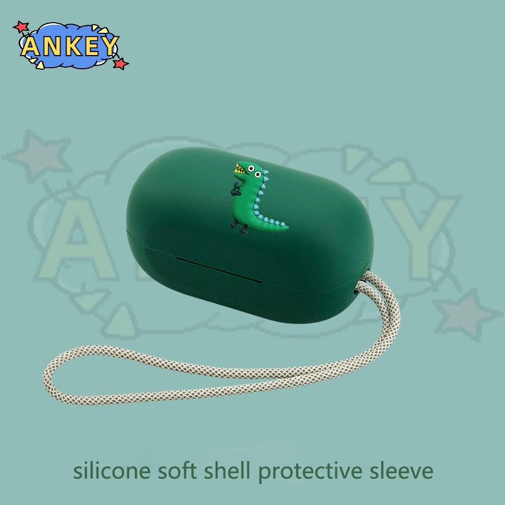 For JBL Reflect Flow Pro / Mini NC / Aero Earphone Silicone Case Cute Dog Earbuds Soft Protective Headphone Cover Headset Skin