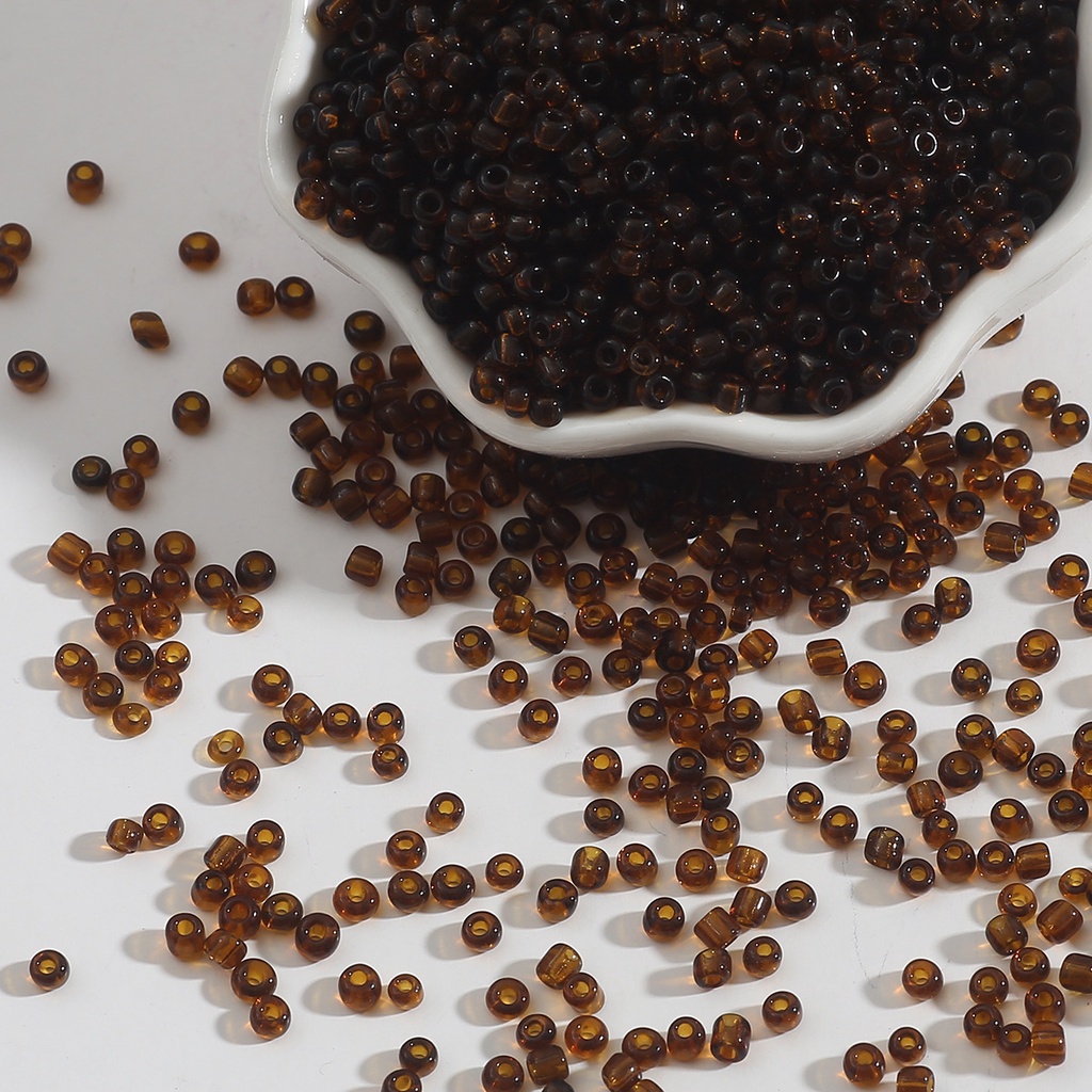 Set 500 / 250 Hạt Thủy Tinh Trong Suốt Đường Kính 2mm / 3mm Tự Làm Vòng Đeo Tay