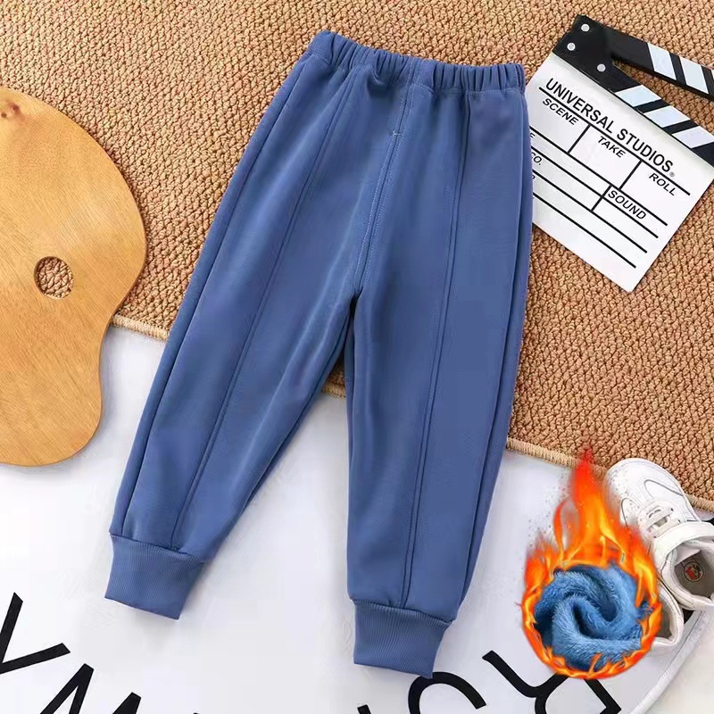 Phlis Quần Dài Thể Thao Lót Lông Cừu Thời Trang Thu Đông Cho Bé Trai Và Gái