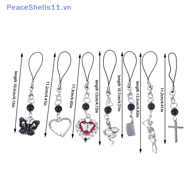 Dây Đeo Điện Thoại y2k Họa Tiết Bướm / Trái Tim Xinh Xắn Dùng Để Trang Trí