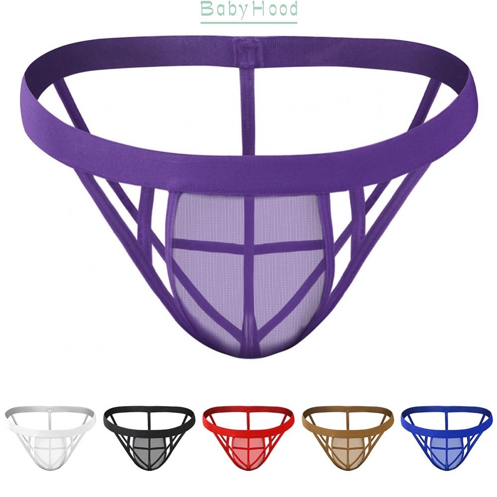 Sexy Mens Lingerie Mesh See Through Jockstrap Underwear G-string Thong Briefs#BBHOOD