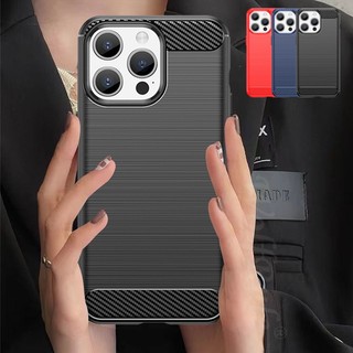 Dành Cho iPhone 17 17 17e 16e 16 15 14 Pro Max Air Plus Fiber Carbon Soft TPU Silicone Vỏ Điện Thoại Chống Sốc