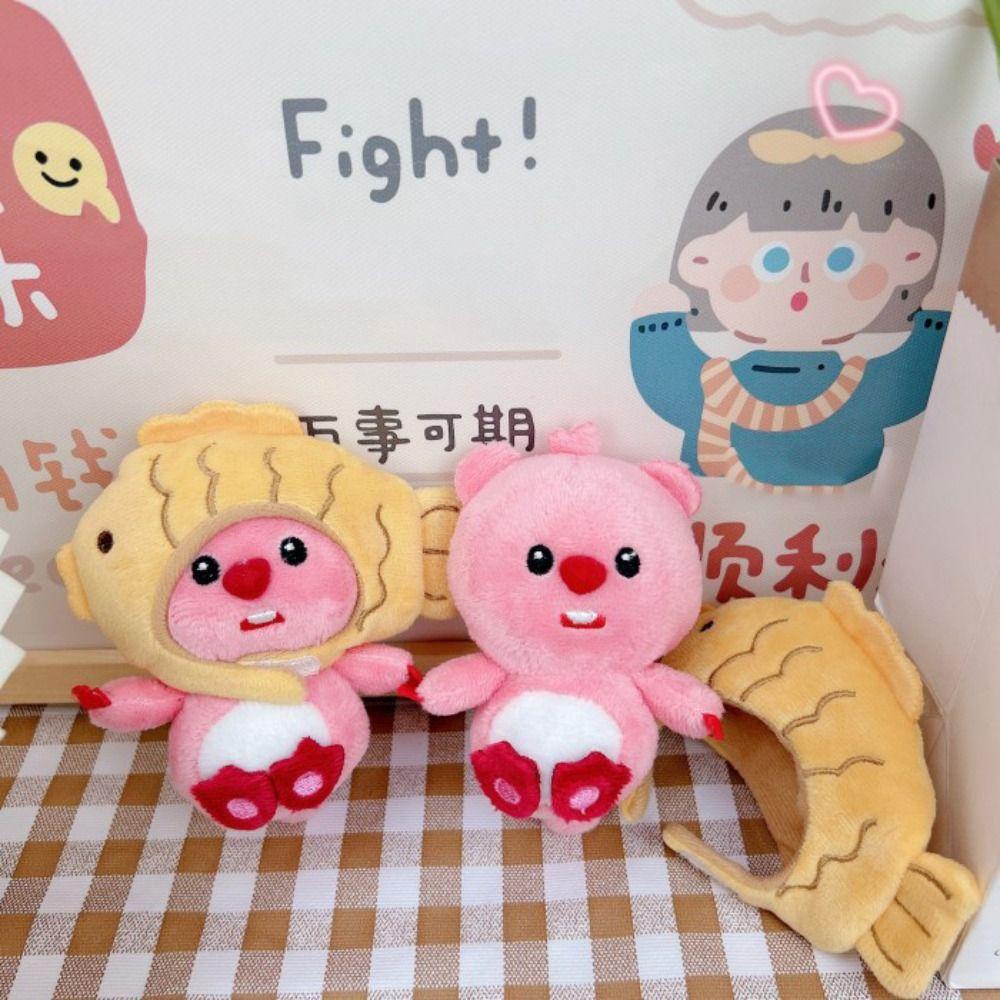 Giovanni Móc Chìa Khóa Nhồi Bông Nhỏ Nhắn Hoạt Hình taiyaki beaver loopy Dễ Thương Dành Cho Trẻ Em