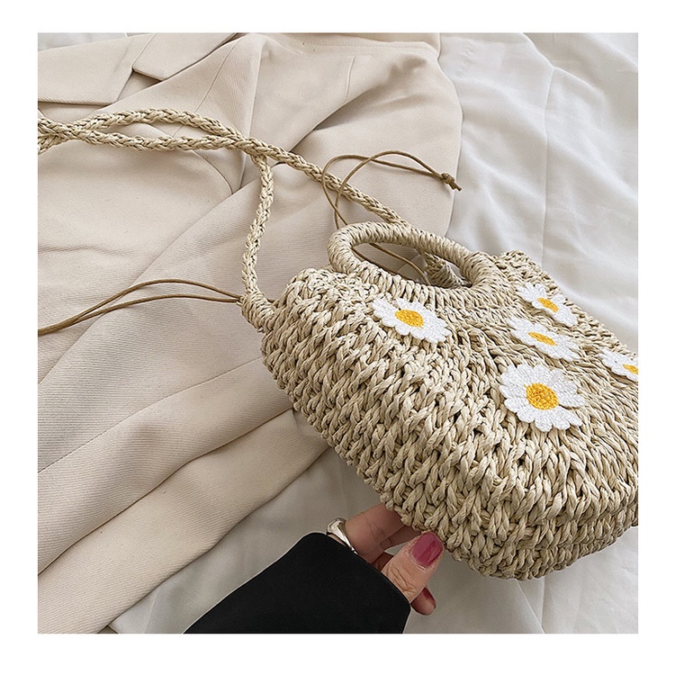 Túi Rơm Đeo Chéo handmade Phong Cách Thời Trang Đi Biển Dành Cho Nữ