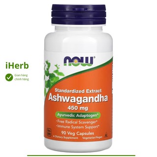 Viên uống hỗ trợ miễn dịch Ashwagandha 450mg NOW Foods