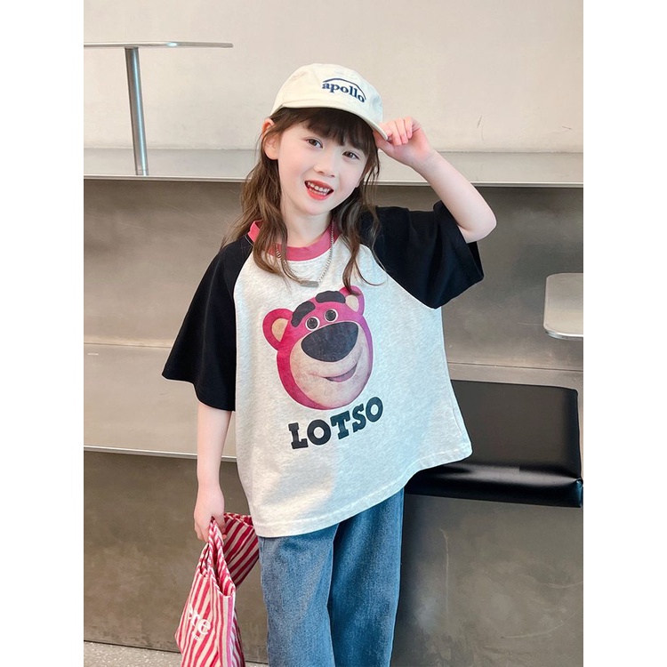 Áo Thun Tay Ngắn Bằng Vải cotton Mềm In Hình Hoạt Hình Thời Trang Xuân Hè Dành Cho Bé Gái 4-14 Tuổi