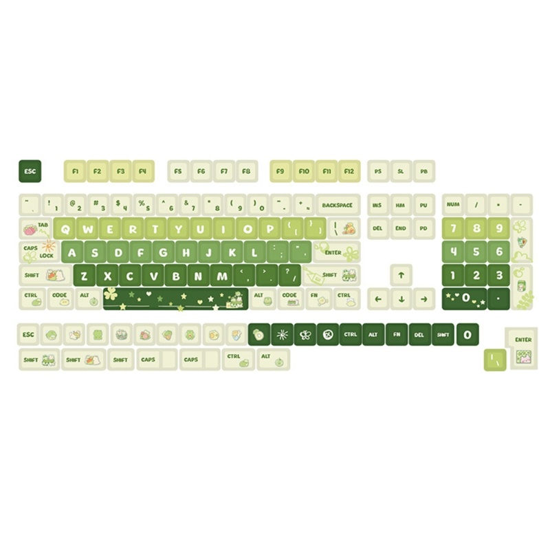 Run 133 Cái xda Bộ Nắp Phím Cơ Màu Xanh Lá Nhạt Cho Bàn Phím Cơ Nhuộm