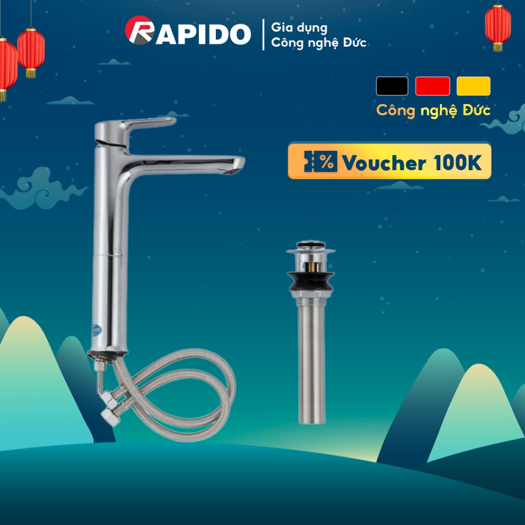 Vòi Lavabo Inax LFV-1402SH Nóng Lạnh Thân CaoSaffron Việt Nam