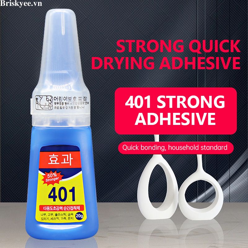 Briskyee🎶Keo 401 chính hãng , keo gắn móng giả siêu chắc 20g