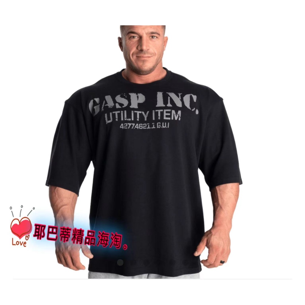 Gasp Áo Thun Thể Thao Tay Lỡ Phối Màu Tương Phản Thời Trang Mùa Hè Cho Cặp Đôi