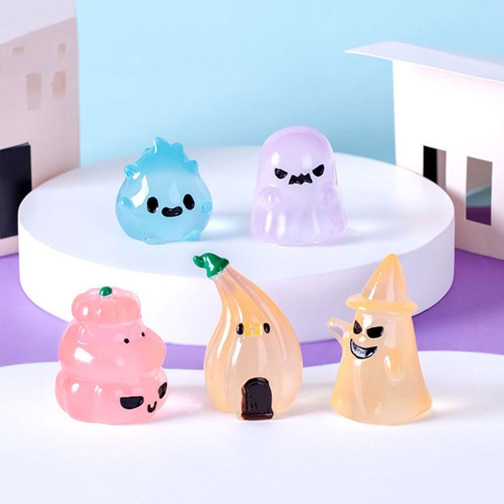 Tượng Ma Bí Ngô Dạ Quang Phát Sáng Bằng Nhựa resin Trang Trí halloween