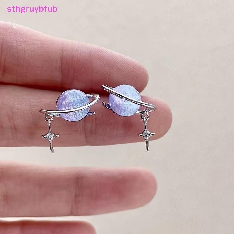 Sthb Mới Bông Tai Tròn Đính Đá Mắt Mèo Hành Tinh Cá Tính Cho Nữ vn