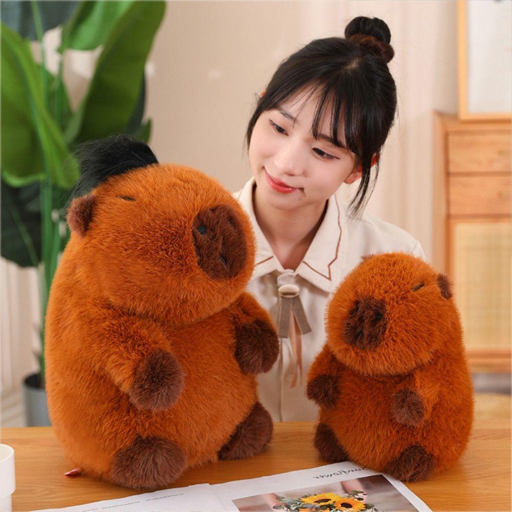 Mmluck capybara Đồ Chơi Búp Bê Nhồi Bông capybara Rodybara rodent capybara Có Tóc Búp Bê capybara Mềm Mại Trang Trí Nhà Cửa