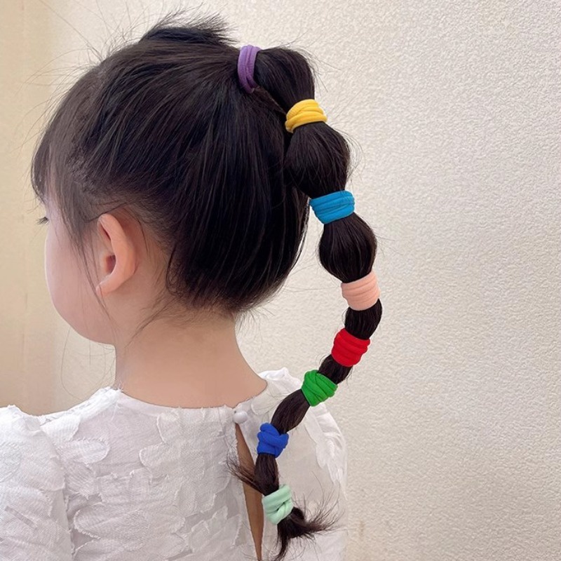 Túi 300 Dây Thun Buộc Tóc Nhiều Màu Sắc Dành Cho Bé Gái