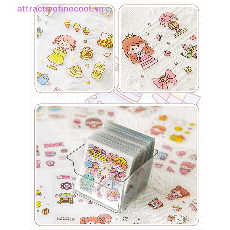 Acvn Set 50 Miếng Dán anime pet Chống Thấm Nước Không Cắt Hình Dễ Thương Cho Học Sinh Và Bé Gái