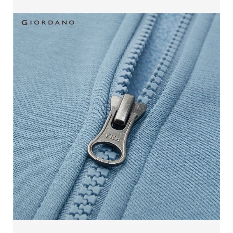 GIORDANO MEN Contrast color raglan sleeve fleece bomber jacket 01073859