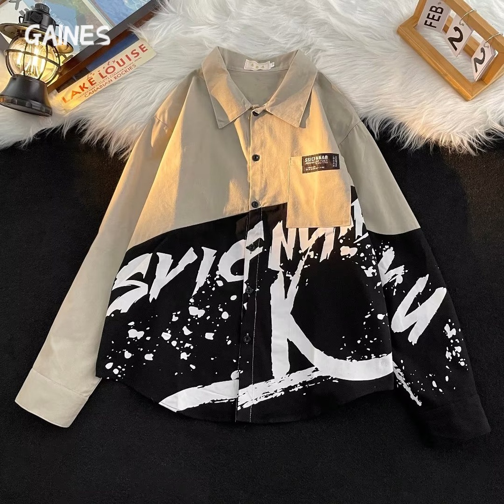 Gaines Áo khoác nam và nữ chất lượng cao áo_khoác Zip rộng thoải mái 2023 NEW MJK2392Z4R 38Z230922