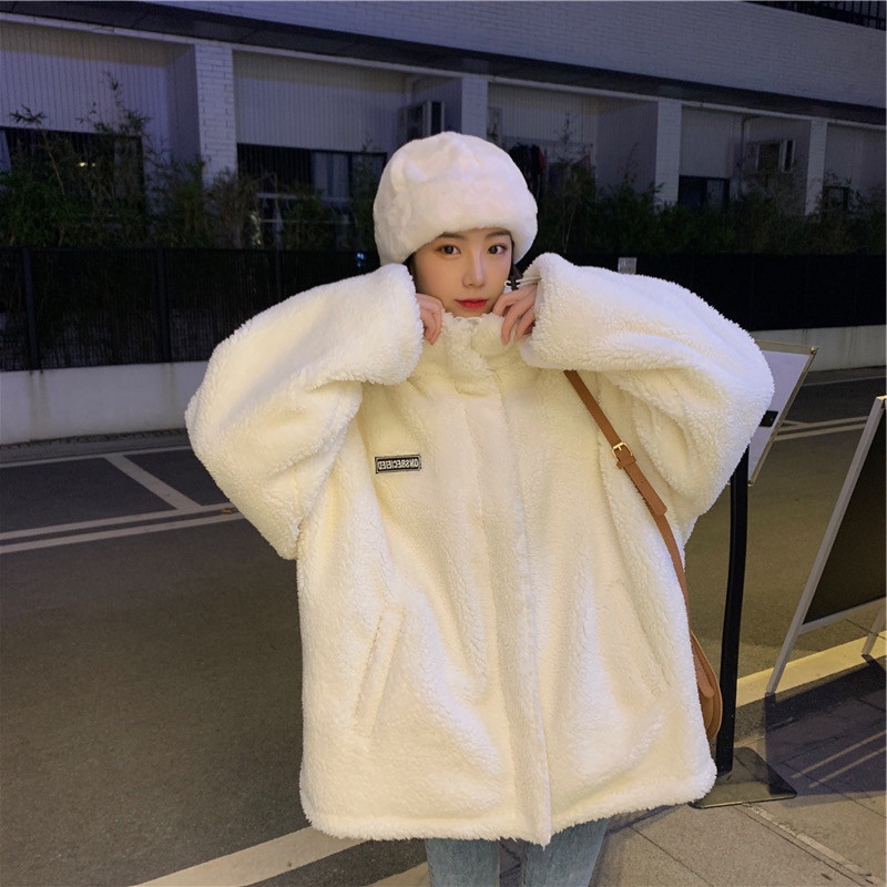Áo Khoác Lót Lông Cừu cotton Thời Trang Thu Đông 2023 Dành Cho Nữ