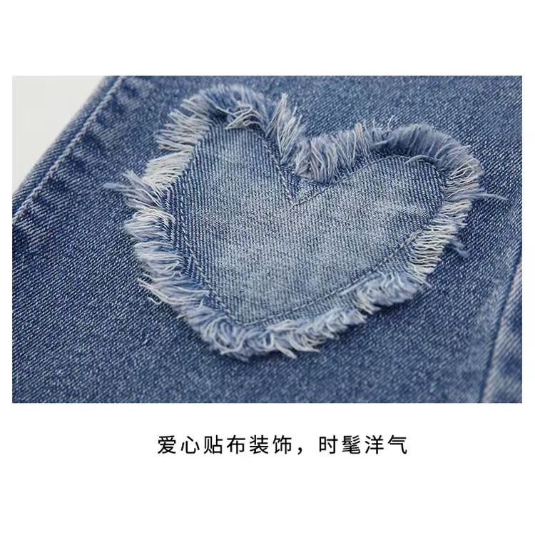 Quần Jean Ống Loe Dài Phong Cách Mới 2023 Cho Bé Gái 5-6 - 7-8 - 9-10 - 11-12 - 13-14 Tuổi