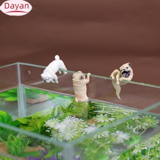 Handmade Dễ Thương Chó Nhựa Trang Trí Chống Rơi Bố Trí Đạo Cụ Cho Bể Cá Cảnh Quan Trang Trí