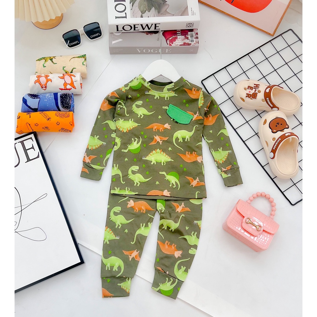 MẪU MƠI 9-20kg Bộ thu đông bé trai chất liệu cotton bozip mã phối túi giả BẢNG MÀU 1