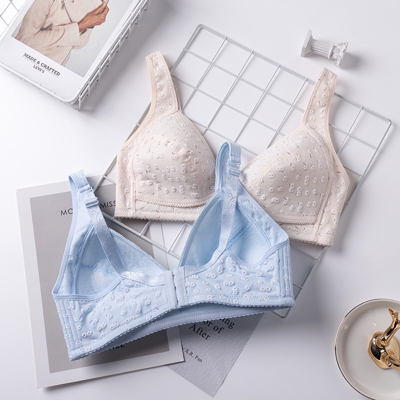 Áo Ngực Bà Bầu và Cho Con Bú Thoải Mái Cài Khóa Trước Áo Ngực Bầu Su Non Không Gọng Nâng Ngực Chống Chảy Xệ Cho Mẹ Sau Sinh