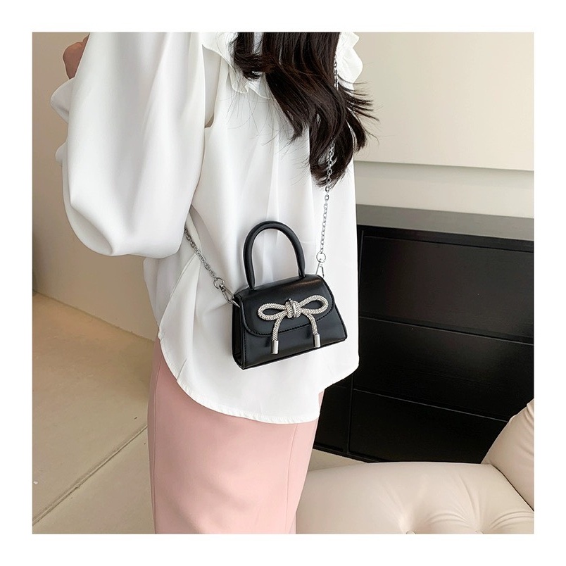 Túi xách mini nữ cầm tay đeo chéo đẹp nơ đính đá thời trang hàn quốc mẫu mới