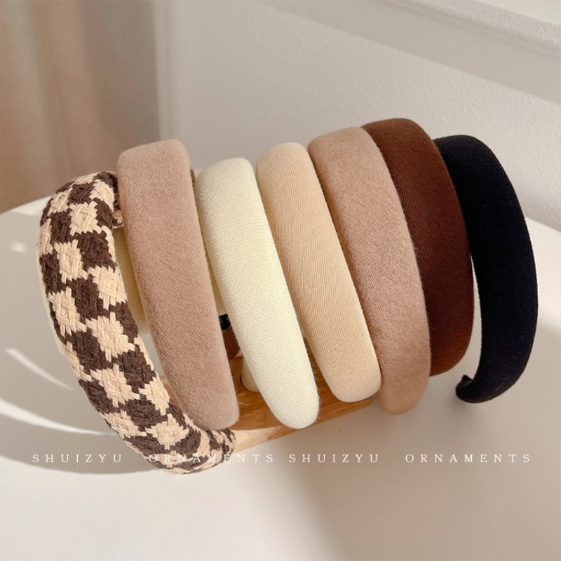 Miumiu Băng Đô Cài Tóc Cao Cấp Màu Nâu In Chữ Thời Trang Cao Cấp Cho Nữ