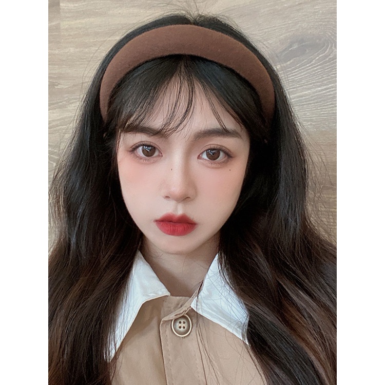 Miumiu Băng Đô Cài Tóc Cao Cấp Màu Nâu In Chữ Thời Trang Cao Cấp Cho Nữ