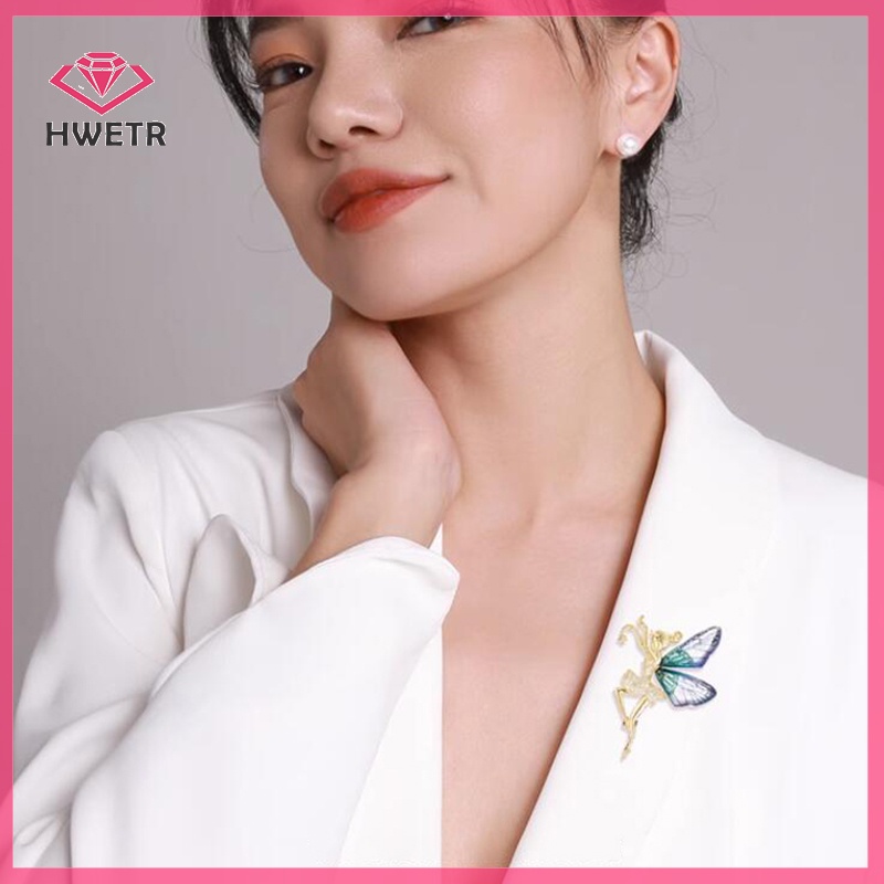 Hwetr Ghim Cài Áo Hình Cánh Thiên Thần Dùng Nhảy Múa Cao Cấp Sáng Tạo Cho Nữ Mới