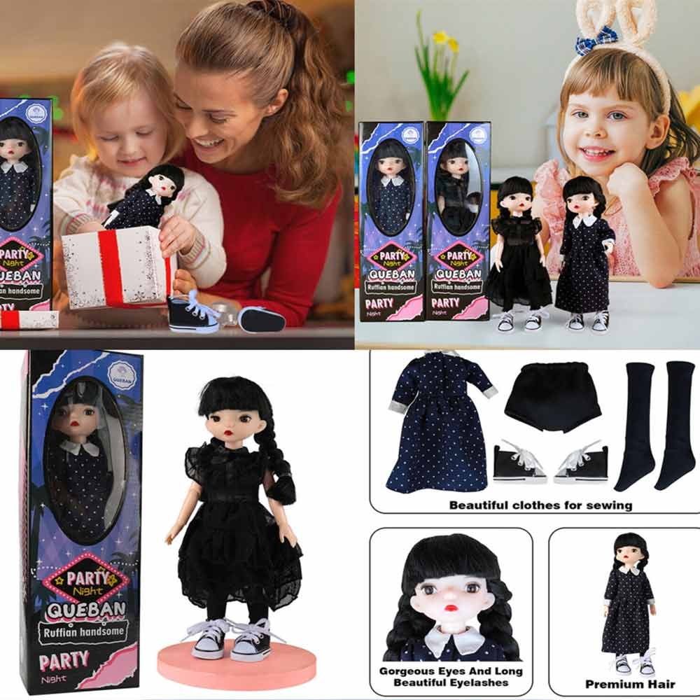 Wednesday Addams Doll Cartoon Anime Action Figures Model Toy Addams Family Princess Dolls Girls Birthday Gifts