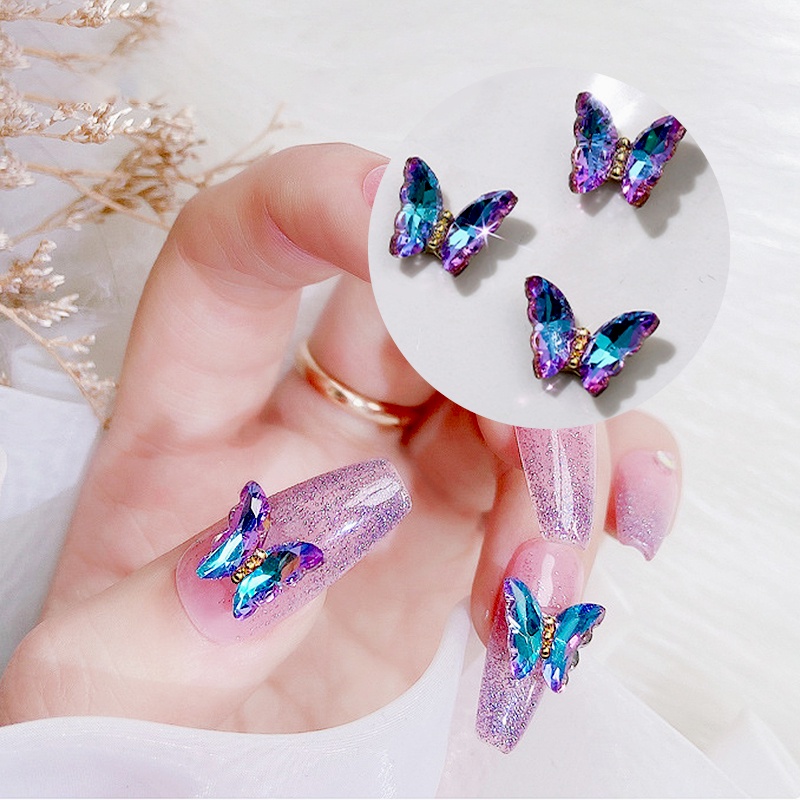 UR Sugar Set 5 Phụ Kiện Đính Trang Trí Móng Tay Hình Bướm Xinh Xắn