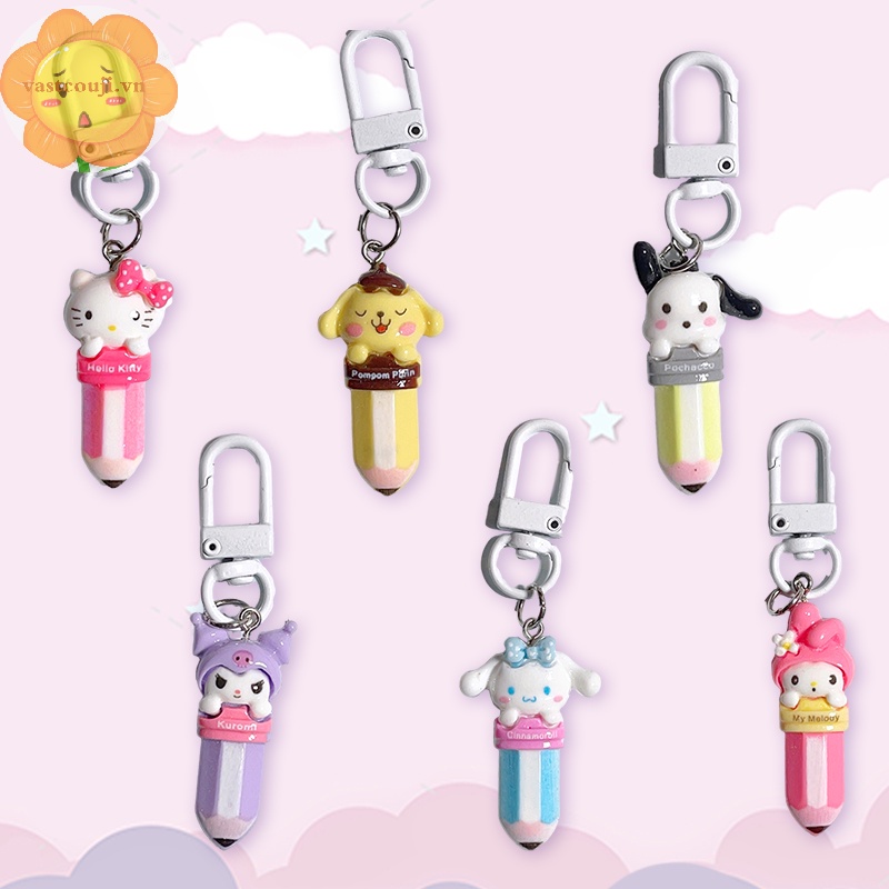 Vastji Móc Chìa Khóa Xe Hơi Hình sanrio hello kitty melody pochacco cinnamoroll kuromi Dễ Thương vn