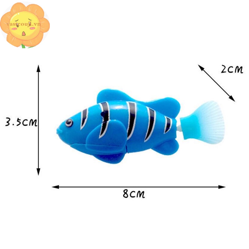 Đồ Chơi Cá robot Điện Tử Màu Trơn Có Đèn led Phát Sáng Trong Nhà Cho Thú Cưng vn