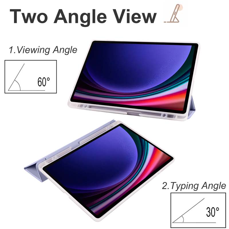 Pu Bao Da Máy Tính Bảng Nắp Gập Chống Sốc Cho samsung galaxy tab s9+ sm-Px810 x816 s9 plus s8+ x800 x806 s7+ t970 t976 s7 fe t733 Giá Đỡ case cover